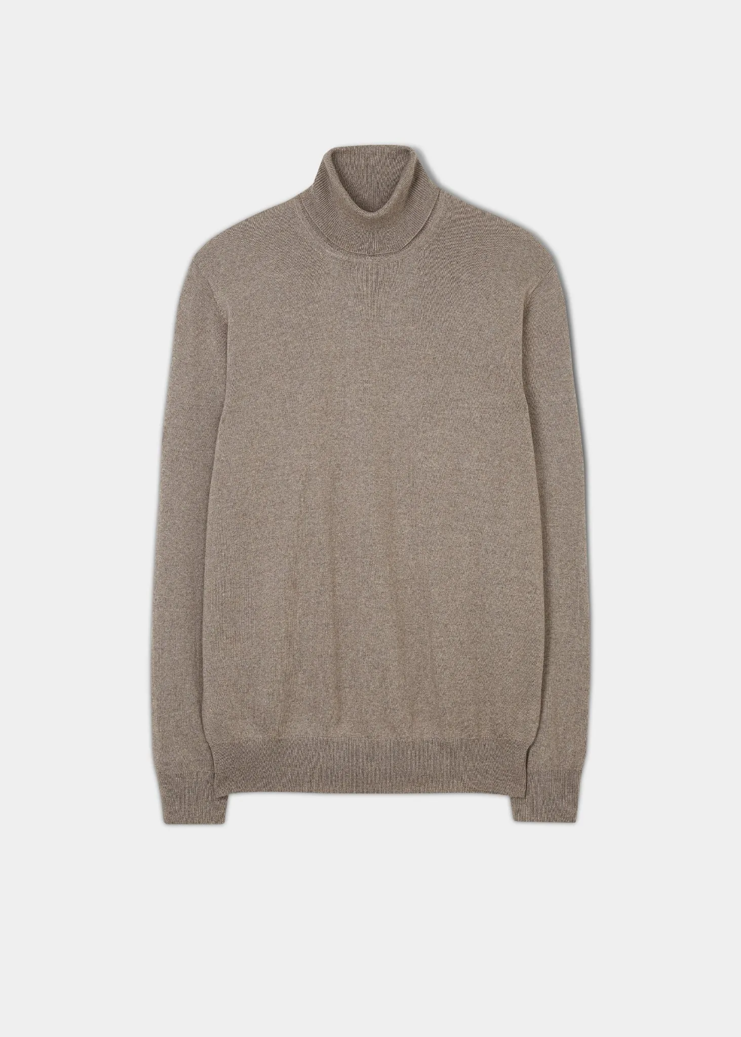 Alan Paine - Linton Merino Long Sleeve Roll Neck - Mushroom
