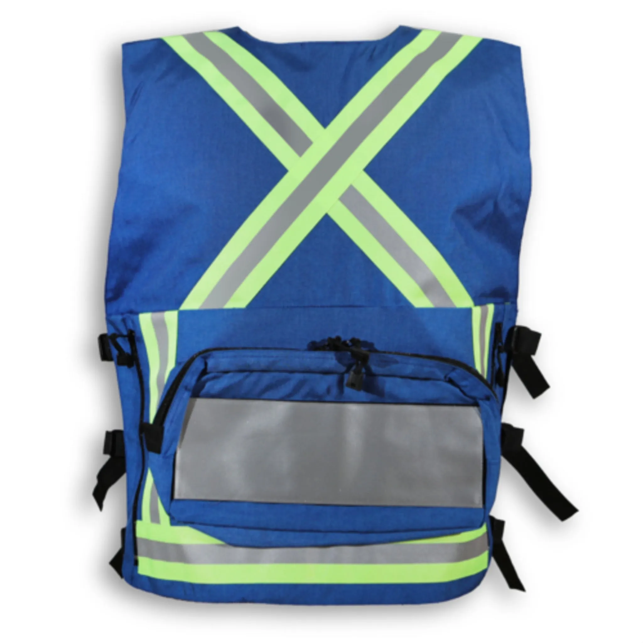 Big K 1000D Nylon Hi-Vis First Aid Safety Vest | Durable 5-Pocket Design | Adjustable Straps | Reflective Tape | YKK Zipper
