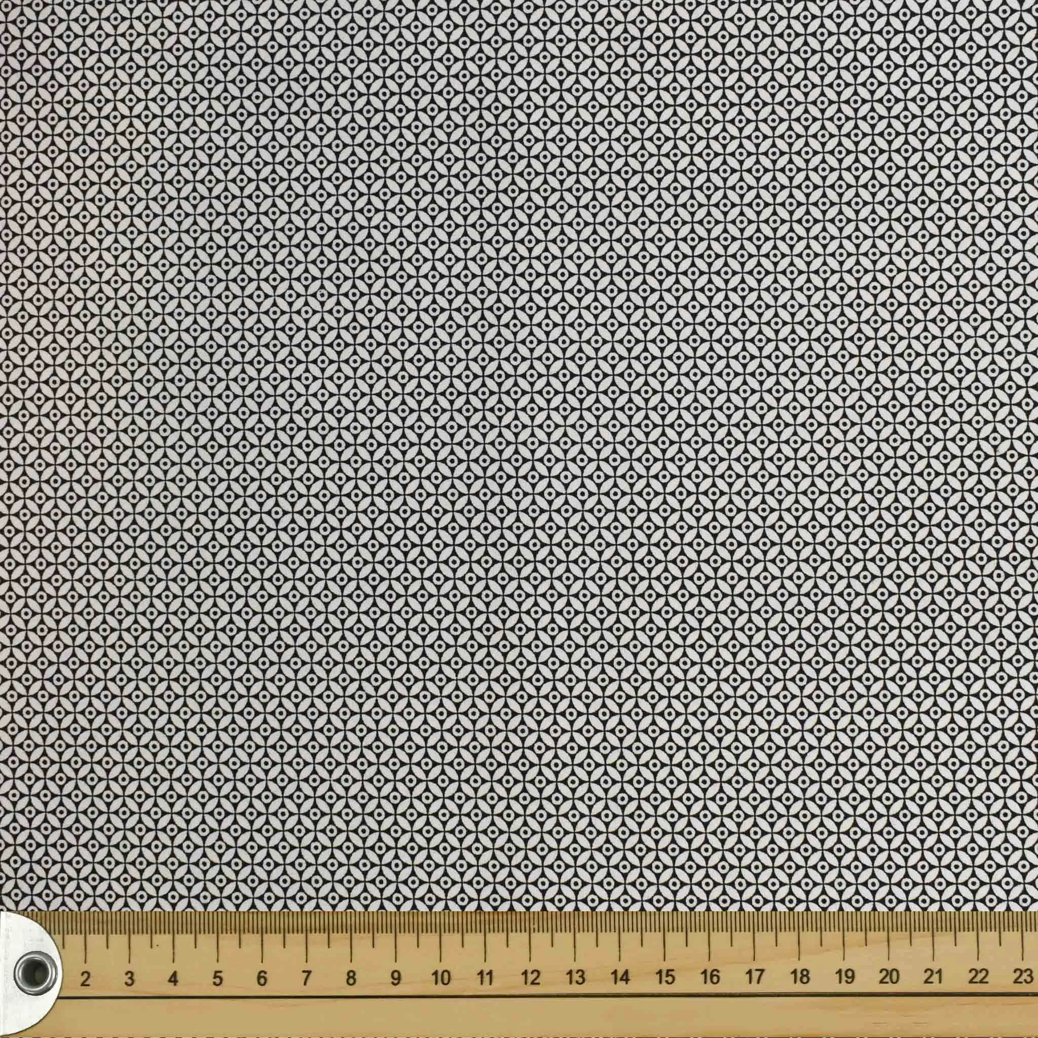 Black & White Tiny Diamonds Cotton Print