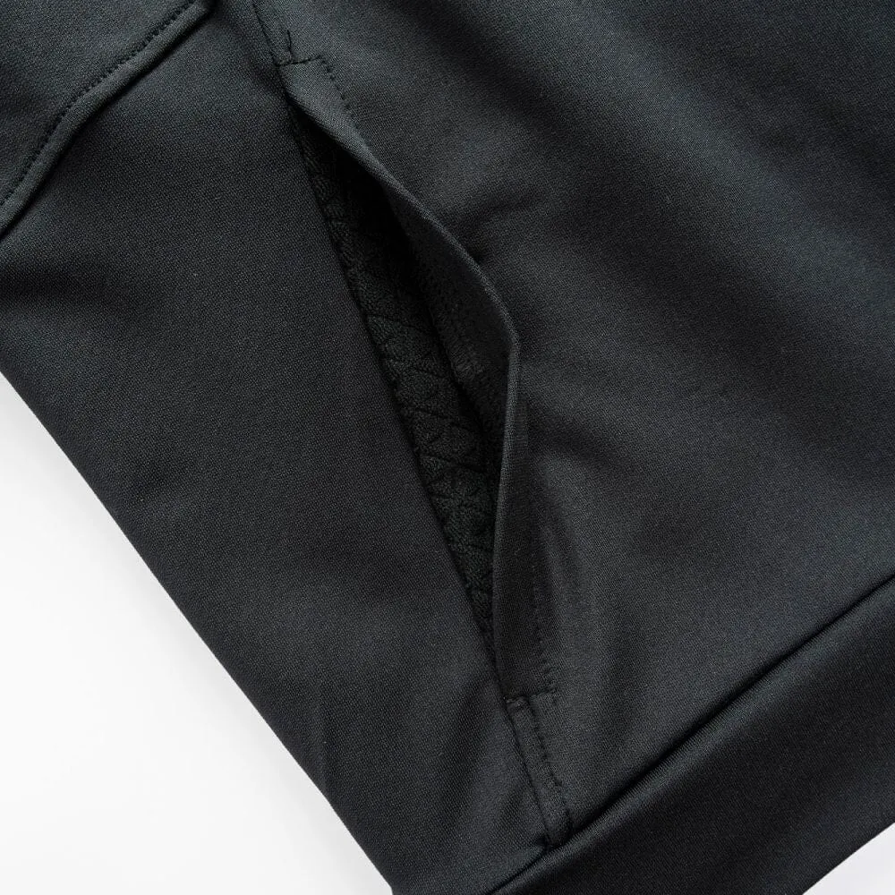 Black Versa S/S Hooded Warm-Up Top