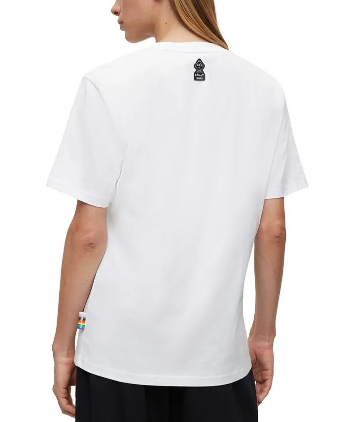 BOSS X Keith Haring Hugo Boss Gender Neutral Photo T-Shirt, White