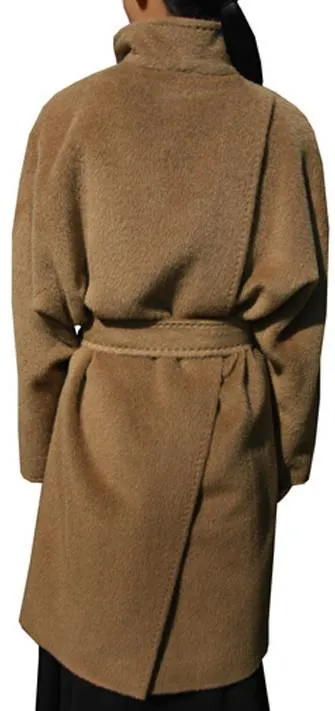 Camel Oversized Collar Wool & Cashmere Coat