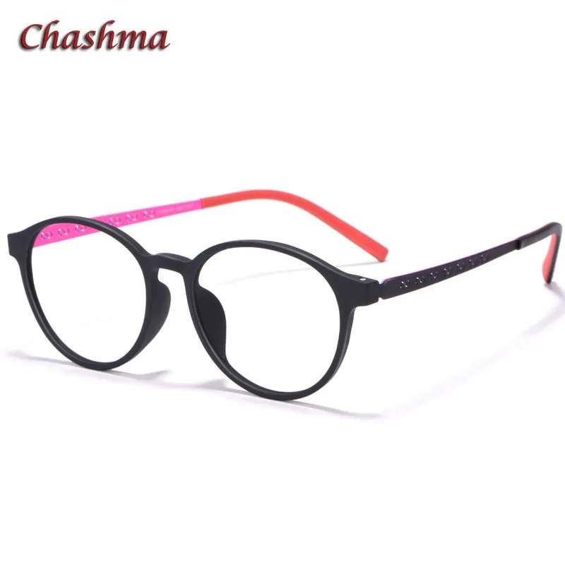 Chashma Ochki Unisex Full Rim Round Tr 90 Titanium Eyeglasses 8868