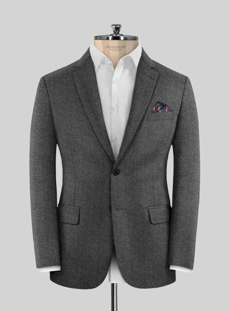 Italian Ombo Dark Gray Birdseye Flannel Suit