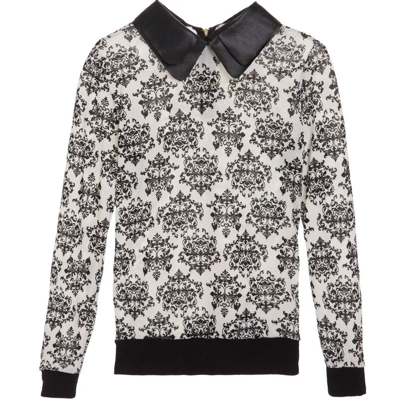 Knitted Floral Pullover