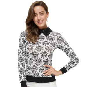 Knitted Floral Pullover