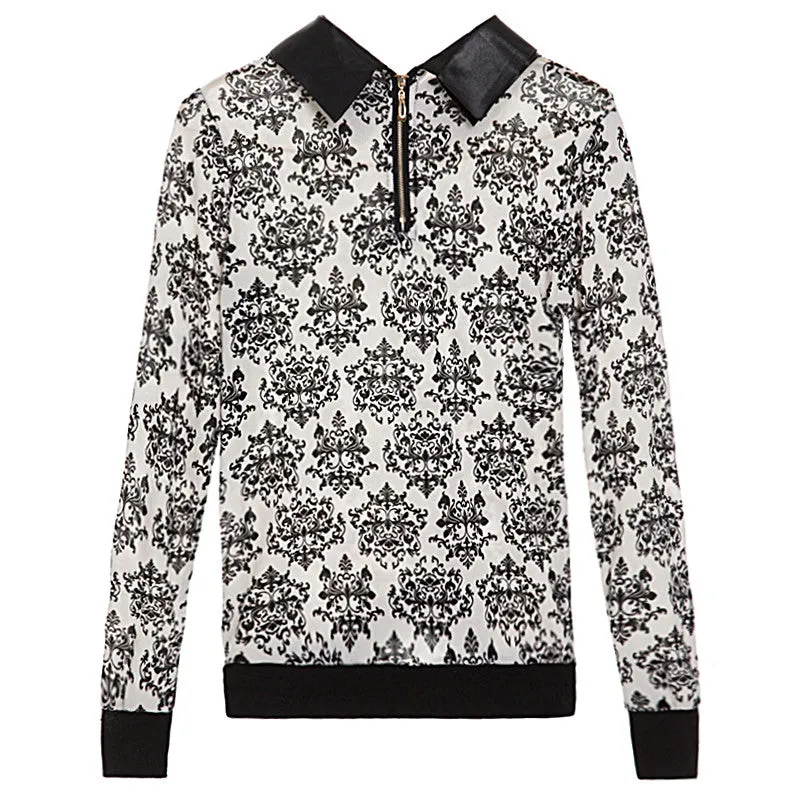 Knitted Floral Pullover