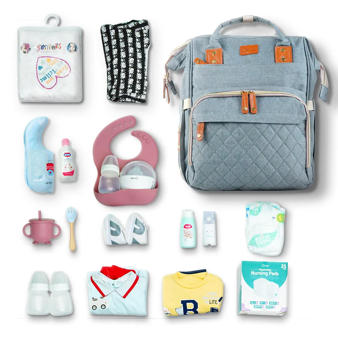 Maternity Bag by Ornavo - Smooth Gray