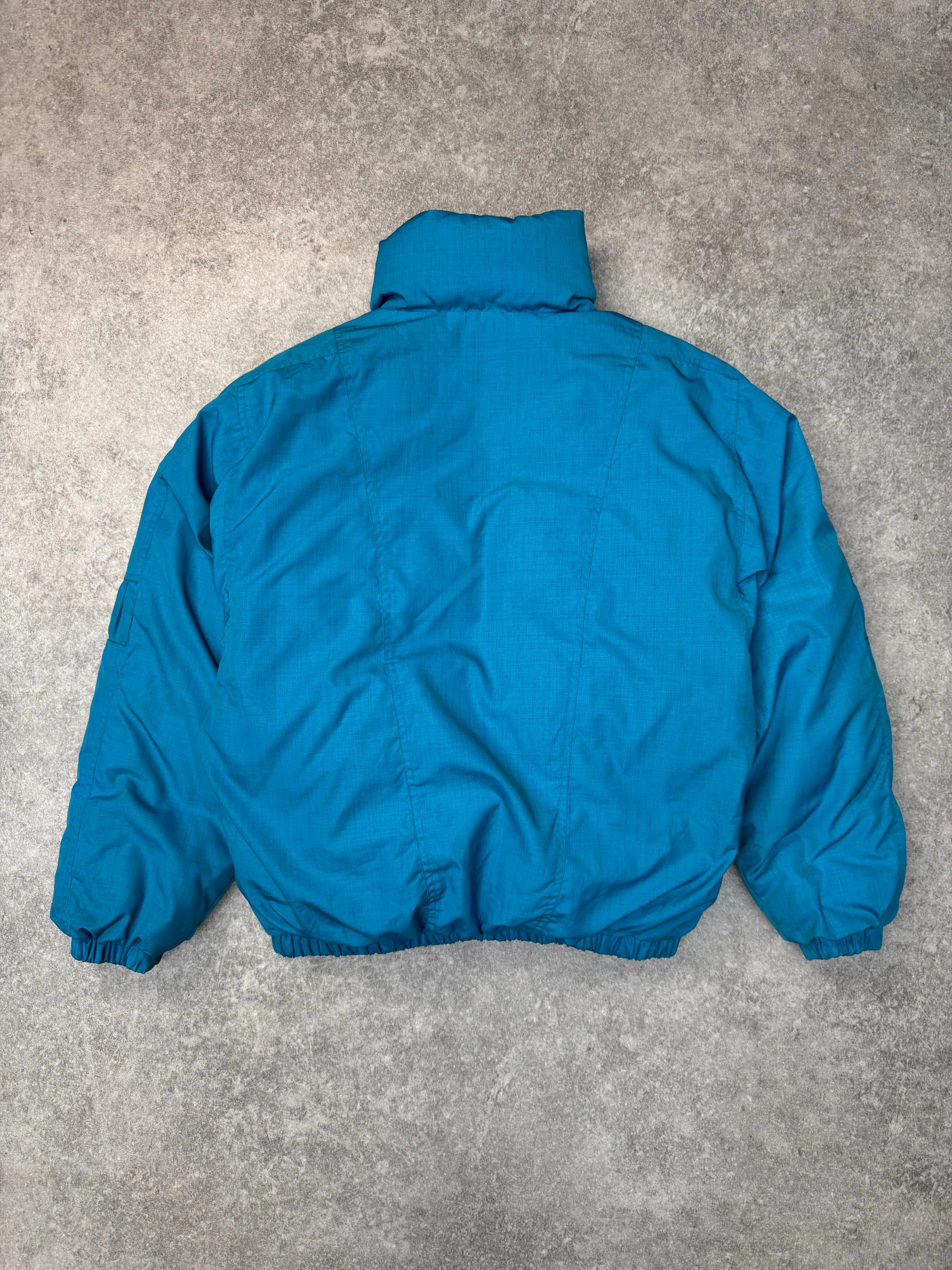 Moncler Vintage Ski Electric Blue Cropped Puffer Jacket