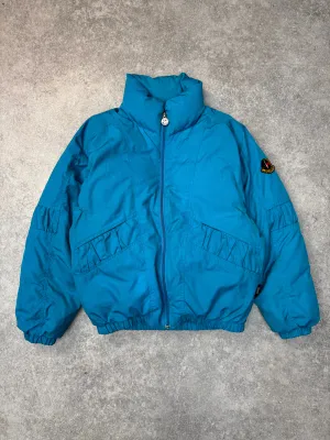 Moncler Vintage Ski Electric Blue Cropped Puffer Jacket