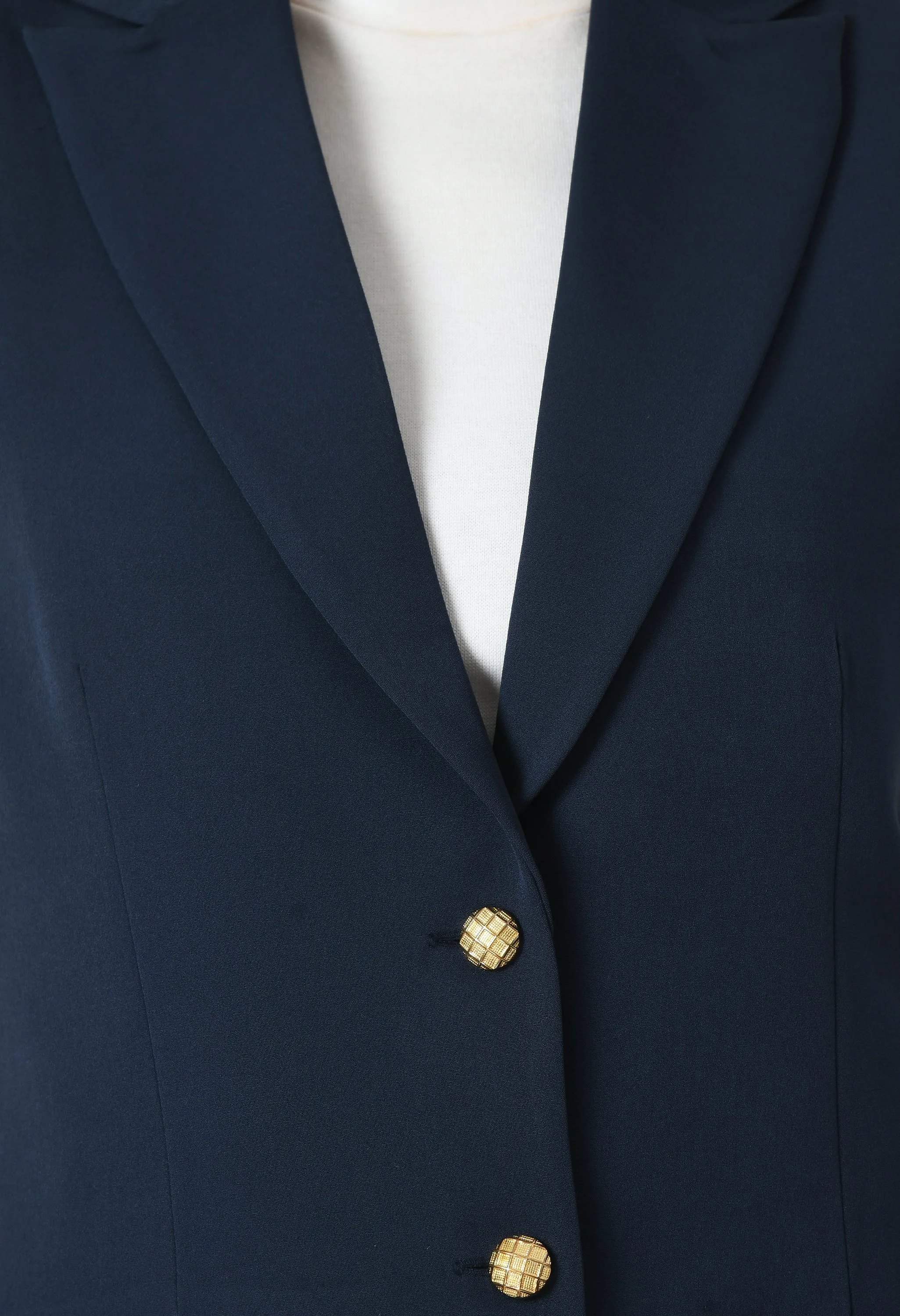 Navy Blue Aspiration Sleeveless Blazer With Bootcut Trouser
