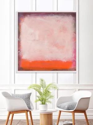 Orange abstract modern art, geometric abstract painting Large Abstract Painting Canvas Minimal orange Birthday Gifts For Men Gift For Her