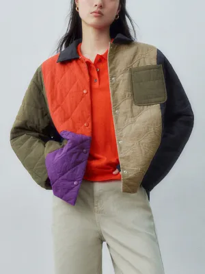 Patchwork Press Button Padded Coats