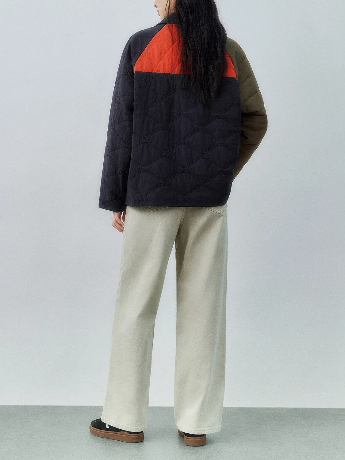 Patchwork Press Button Padded Coats