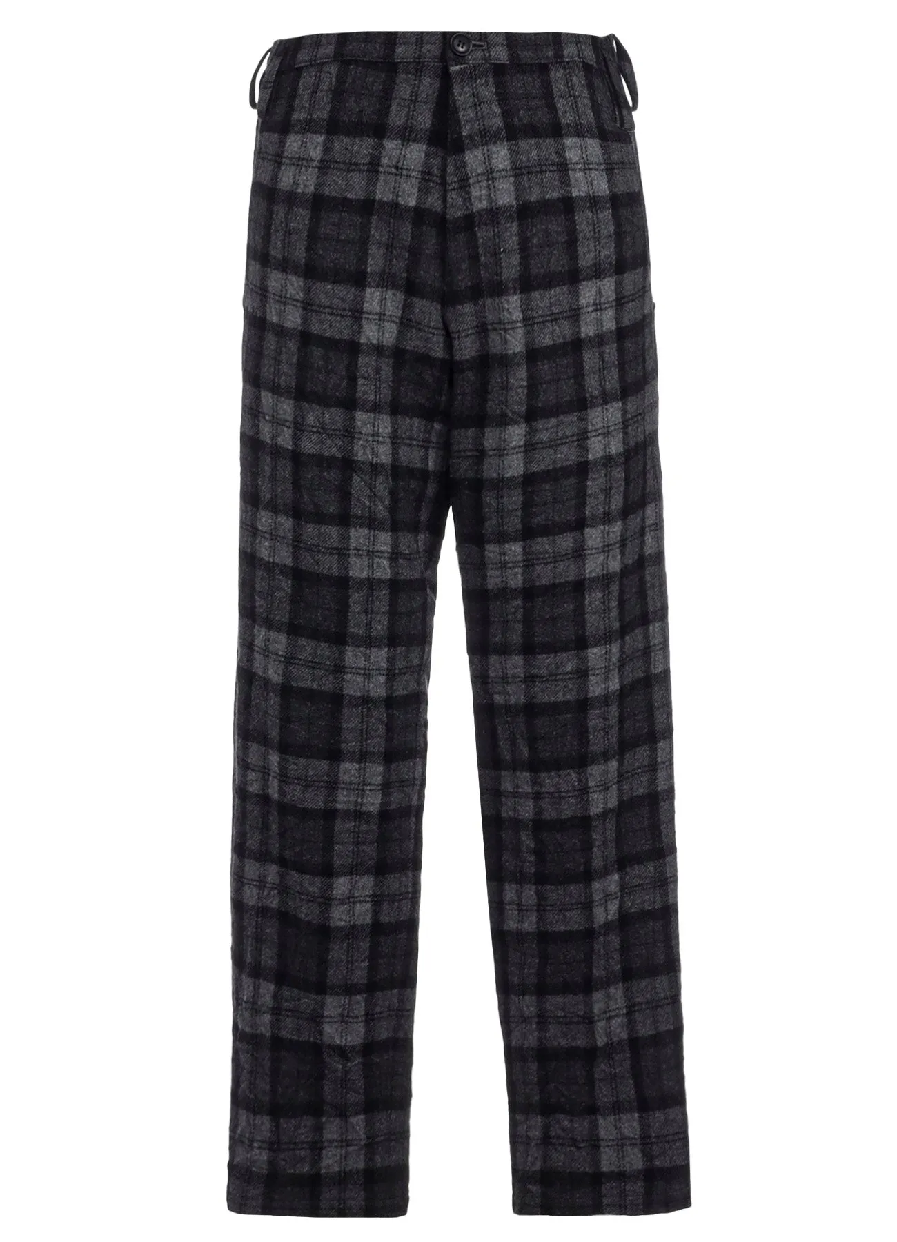 PLAID FLANNEL STRAIGHT PANTS