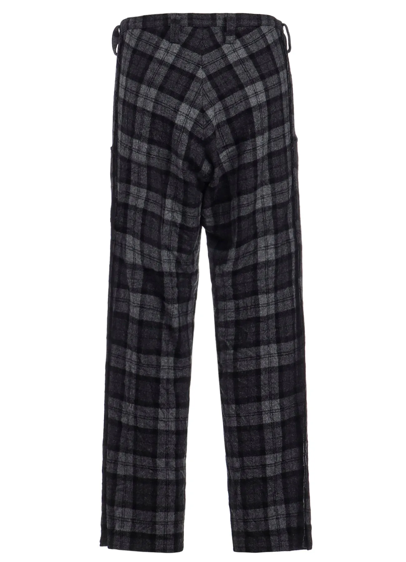 PLAID FLANNEL STRAIGHT PANTS