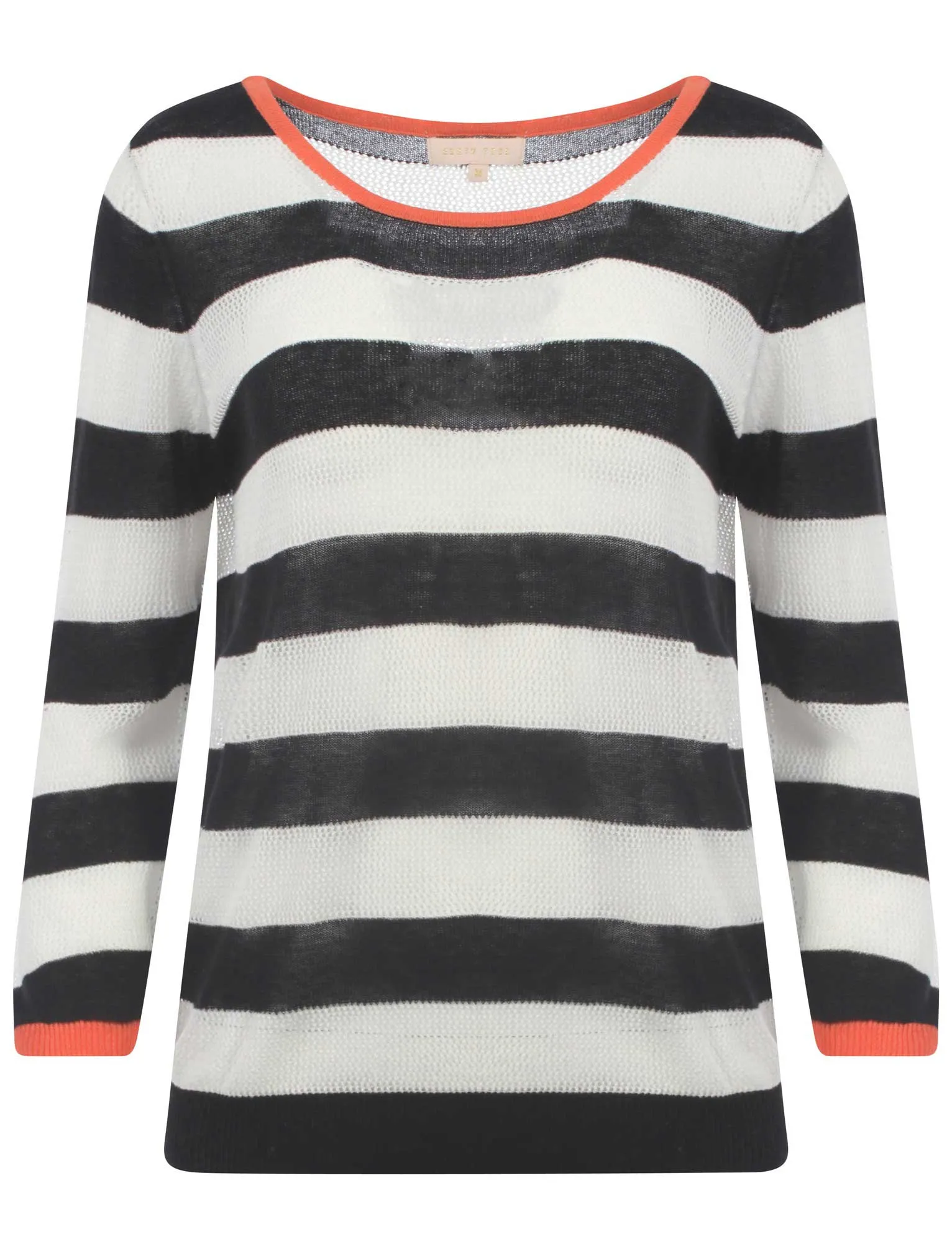 Plum Tree Onassis black striped jumper