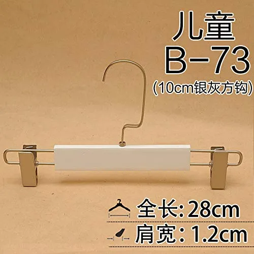 Xyijia Hanger (10Pcs/ Lot Wood Hanger Children's Long Hook White Women's Clothing Clothing Hanging Clothes Shop Clothes Rack Non-Slip Wood Hanger